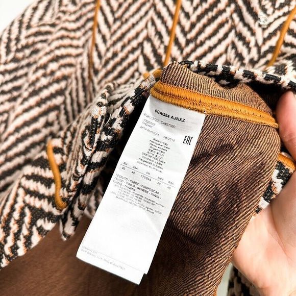 Giorgio Armani Chevron Embroidered Jacket Womens Classic RARE‎ Designer 40/8 NWT - Picture 7 of 11